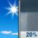 Today: Sunny then Slight Chance Rain Showers